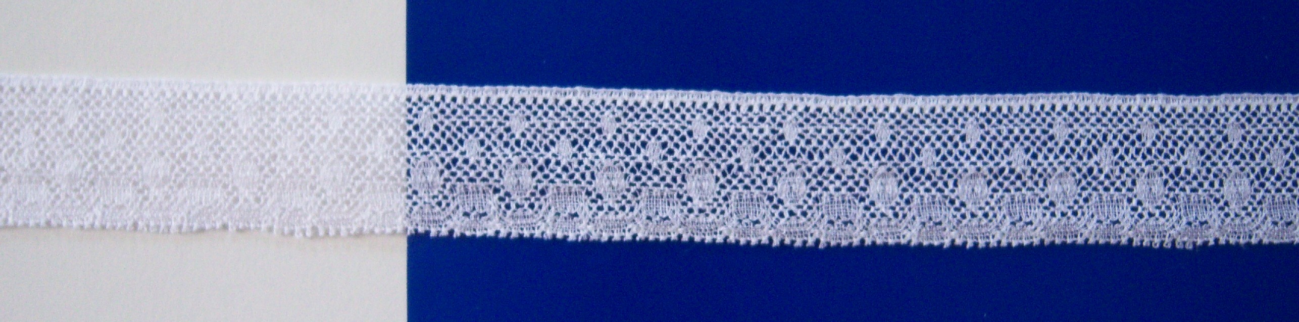 White 1 1/8" Cotton Lace