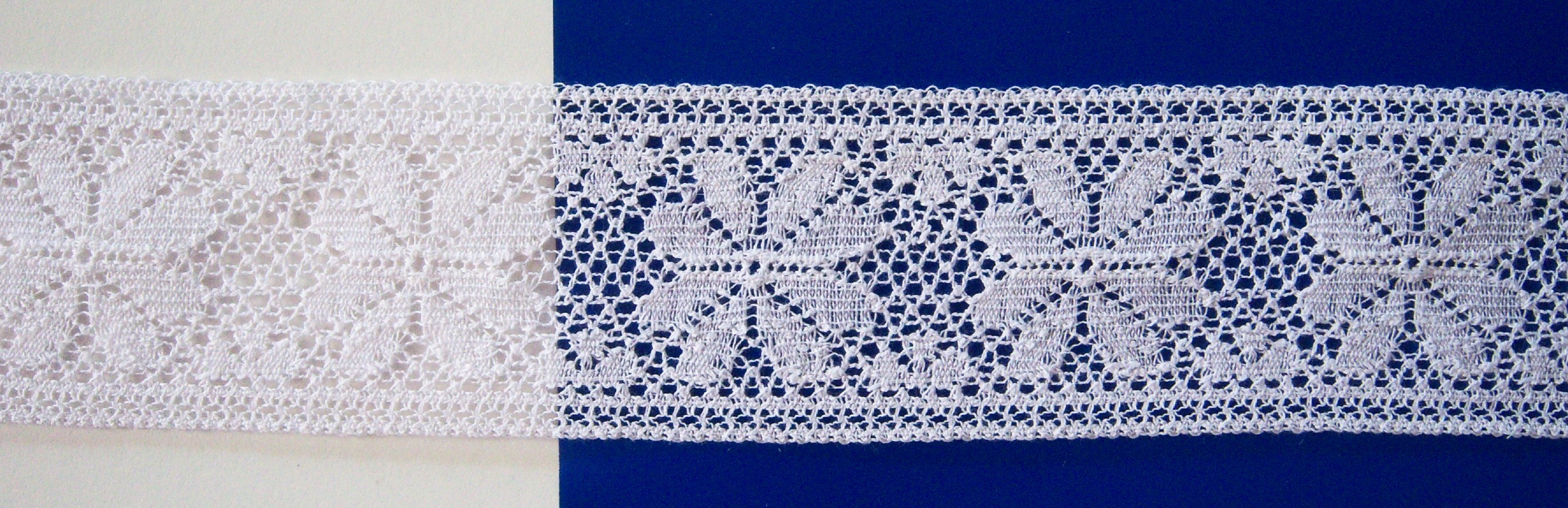 White 2 1/4" Cotton Lace