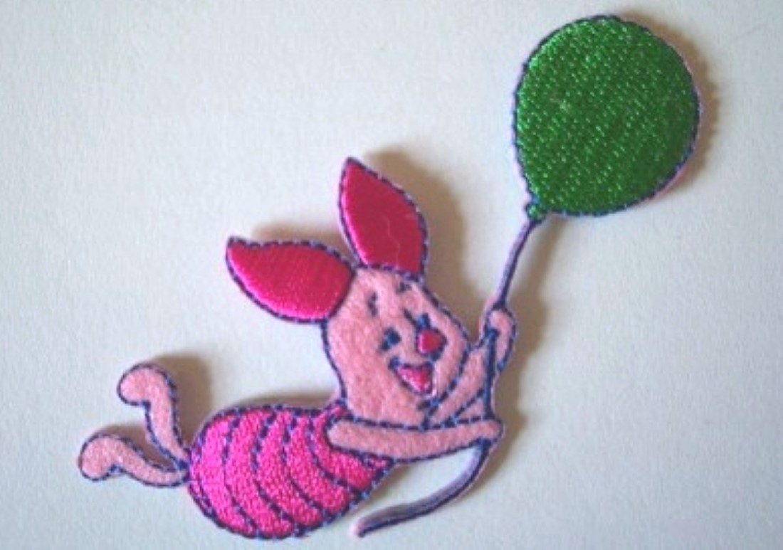 Balloon Flying Piglet Applique