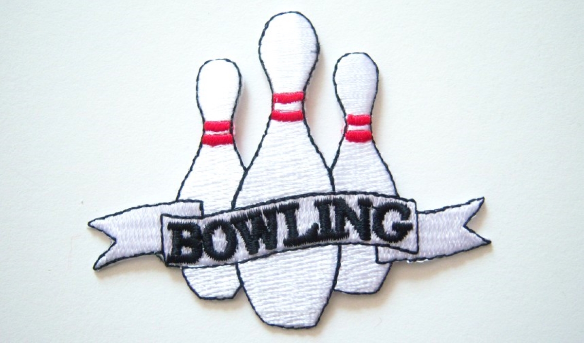 Bowling Pins 3" Iron On Applique