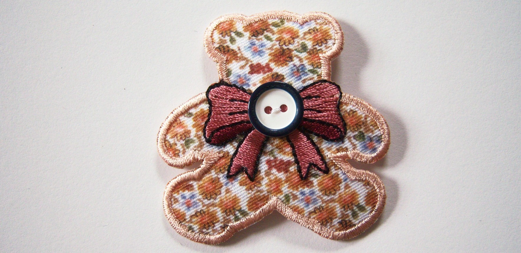 Calico Button Bear Applique