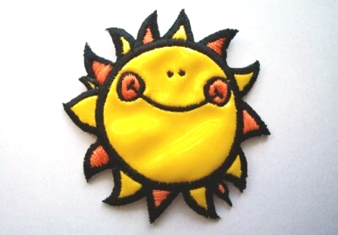 Vinyl Yellow Sun Iron On Applique