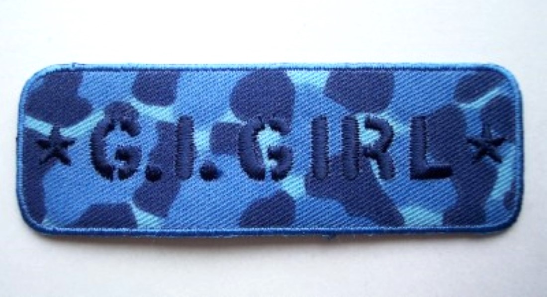 G.I. Girl Blue Applique