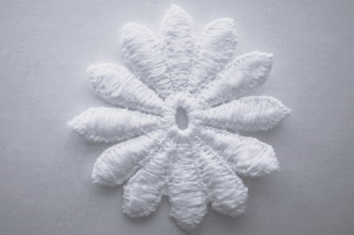 White Daisy Cotton Applique