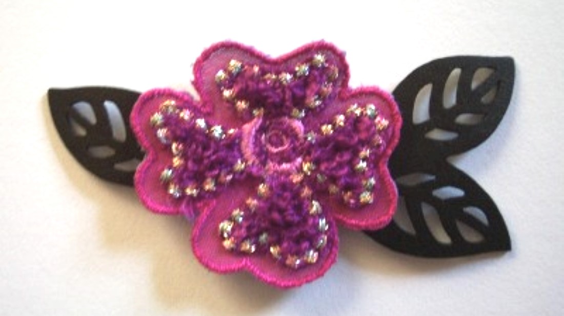 Purple/Black Vinyl Iron On Applique