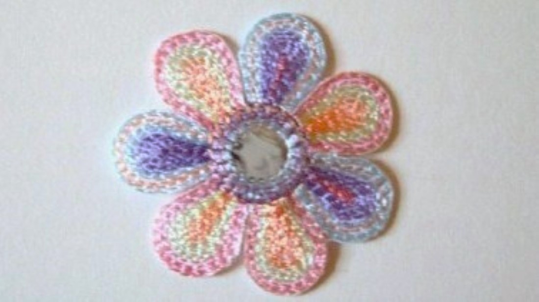 Multi Reflective Daisy Iron On Applique