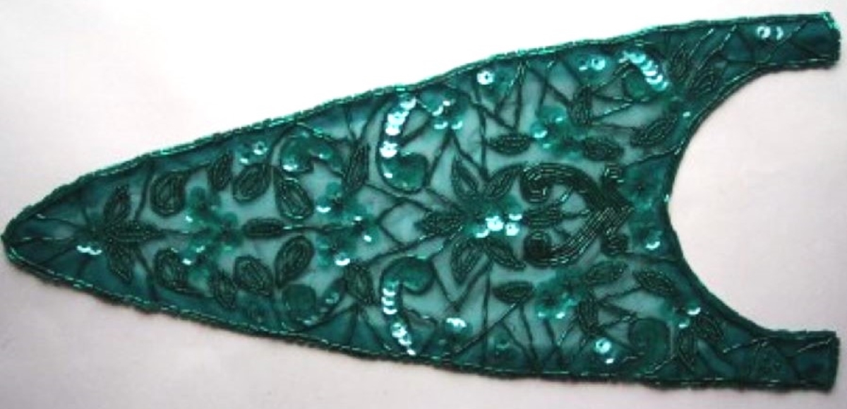 Jewel Green Sequin/Bead 16 3/4" Yoke