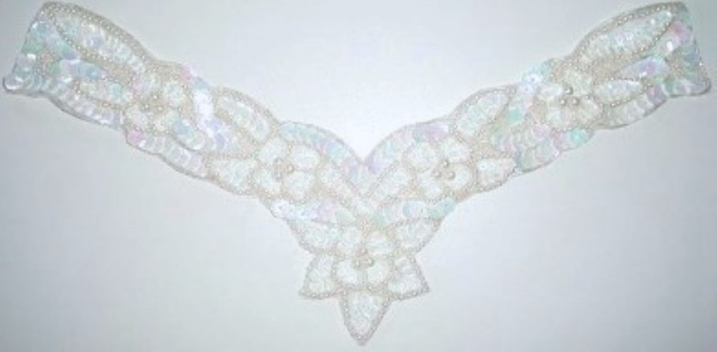 White Iridescent Choker/Yoke