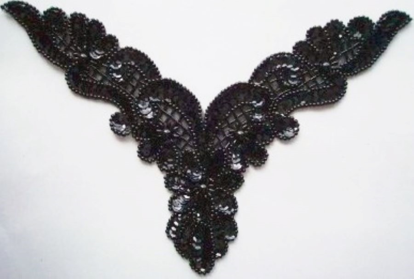 Black 11 1/2" Sew On Yoke Applique