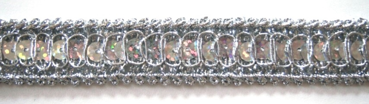 Silver Prism Sequin/Metallic 7/8" Trim