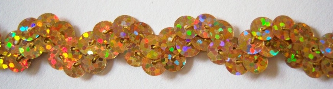 Gold Sparkle Prism Sequin 5/8" Trim