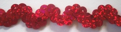 Red Sparkle Prism Sequin 5/8" Trim