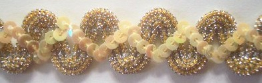 Gold Sparkle 3/4" Sequin Trim