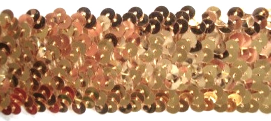 Gold Sequin 1 1/2" Stretch Trim