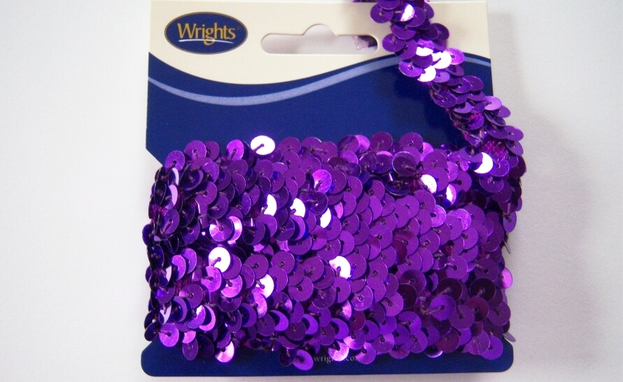 Purple Stretch Sequin 48" Piece