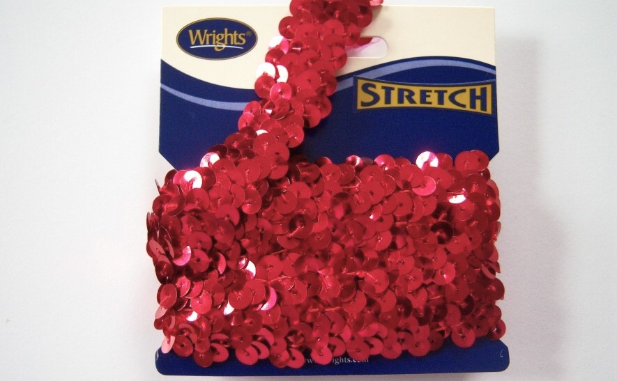 Red Stretch Sequin 48" Piece