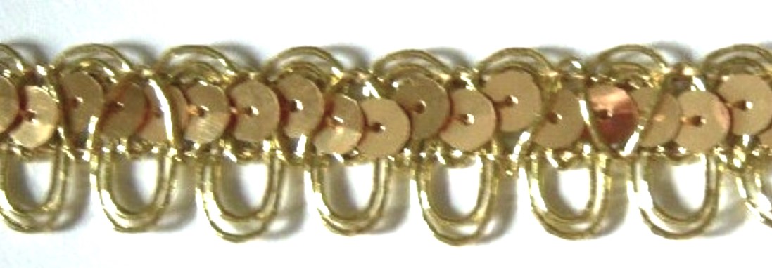 Gold Metallic 3/4" Sequin Trim