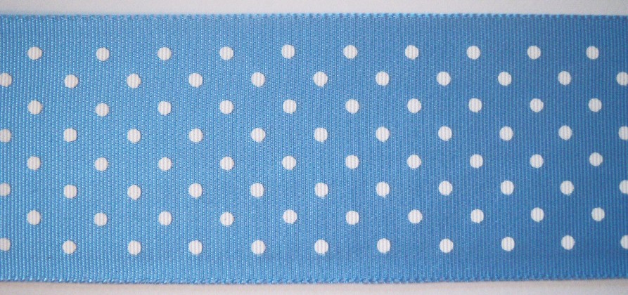 Sky Blue/White Dot 2 3/16" Ribbon