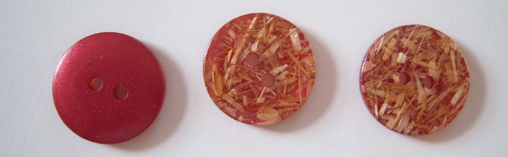 Straw/Shiny Rose 3/4" 2 Hole Button