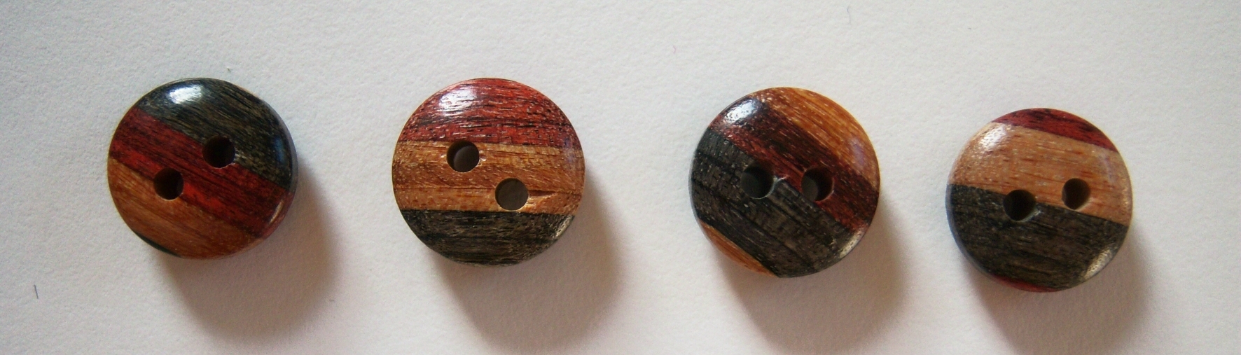 CherryWood/Pine/Green 1/2" 2 Hole Button