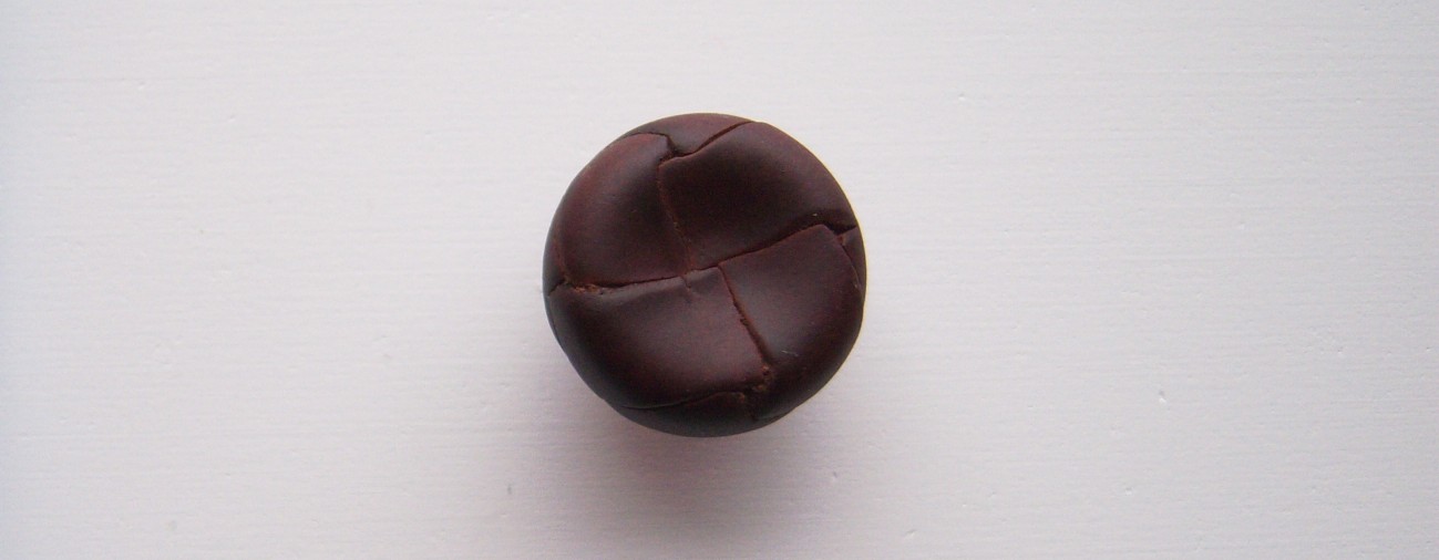 Mahogany Leather 13/16" Shank Button