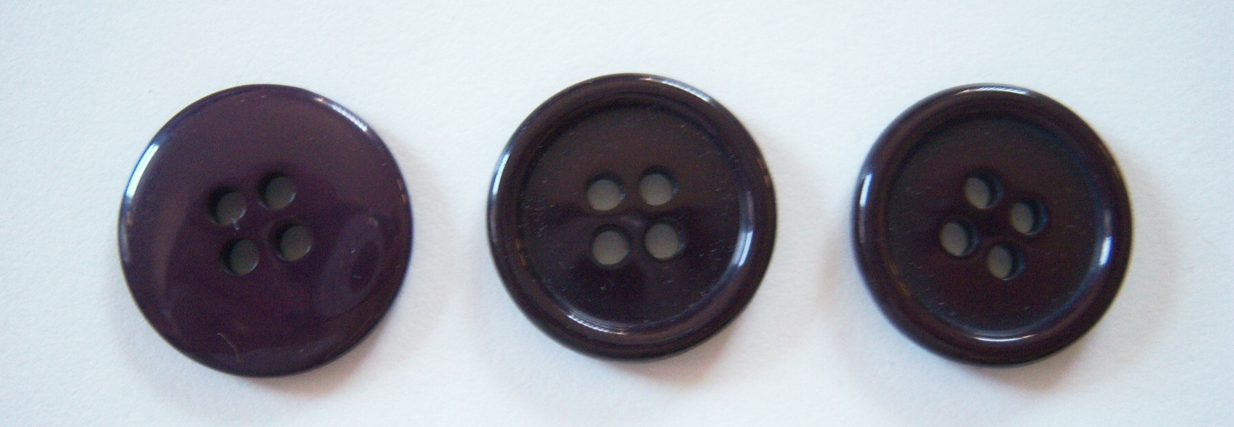 Eggplant 3/4" 4 Hole Poly Button