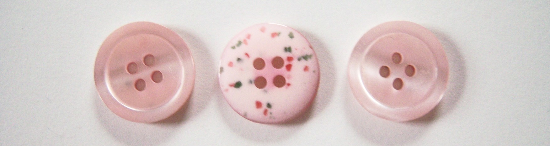 Pale Pink Pearlized 3/4" 4 Hole Button