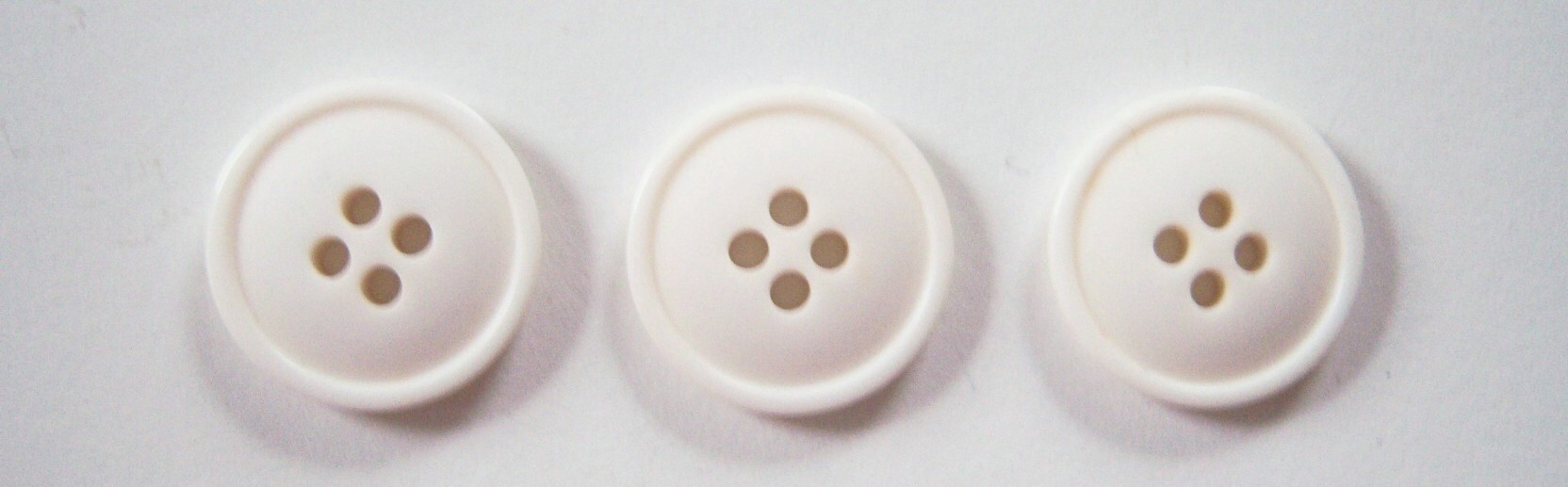 Off White 3/4" Poly 4 Hole Button