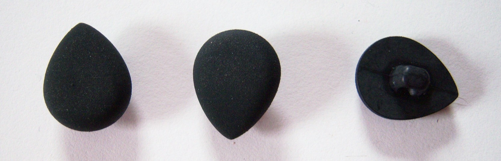 Matte Black Teardrop 11/16" x 7/8" Shank Button