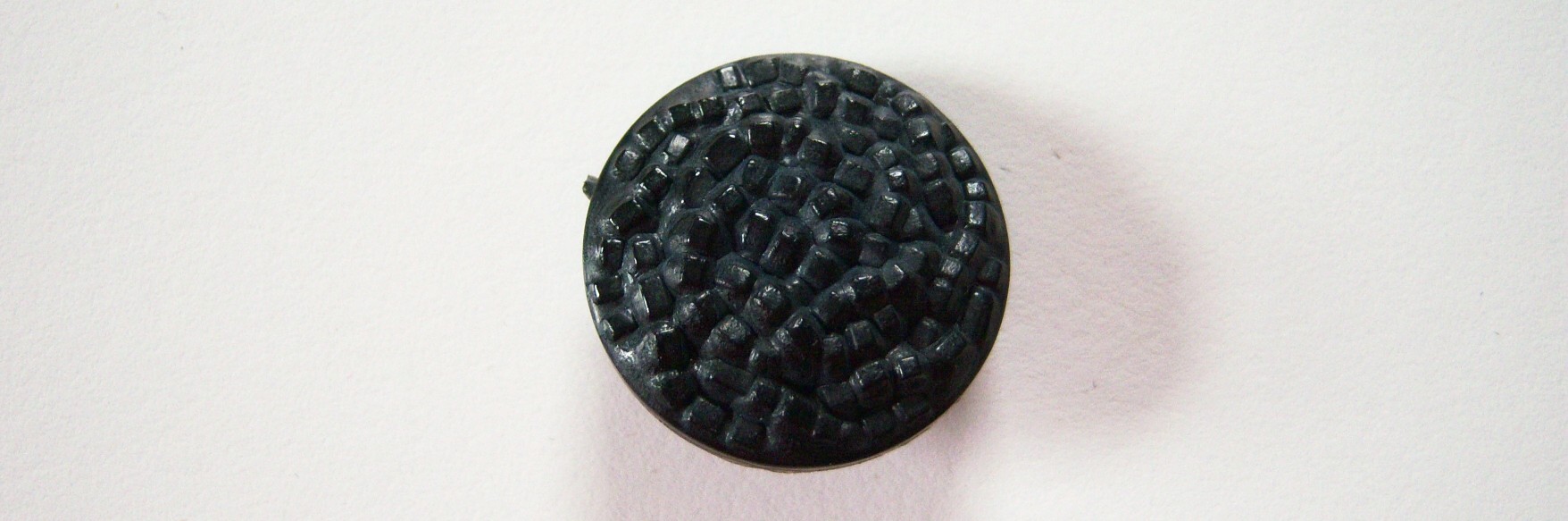 Jet Black 1" Beaded Look Shank Button