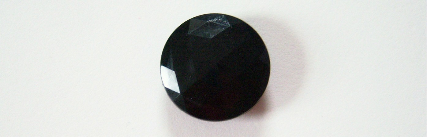 Black Facets 1 1/8" Shank Button