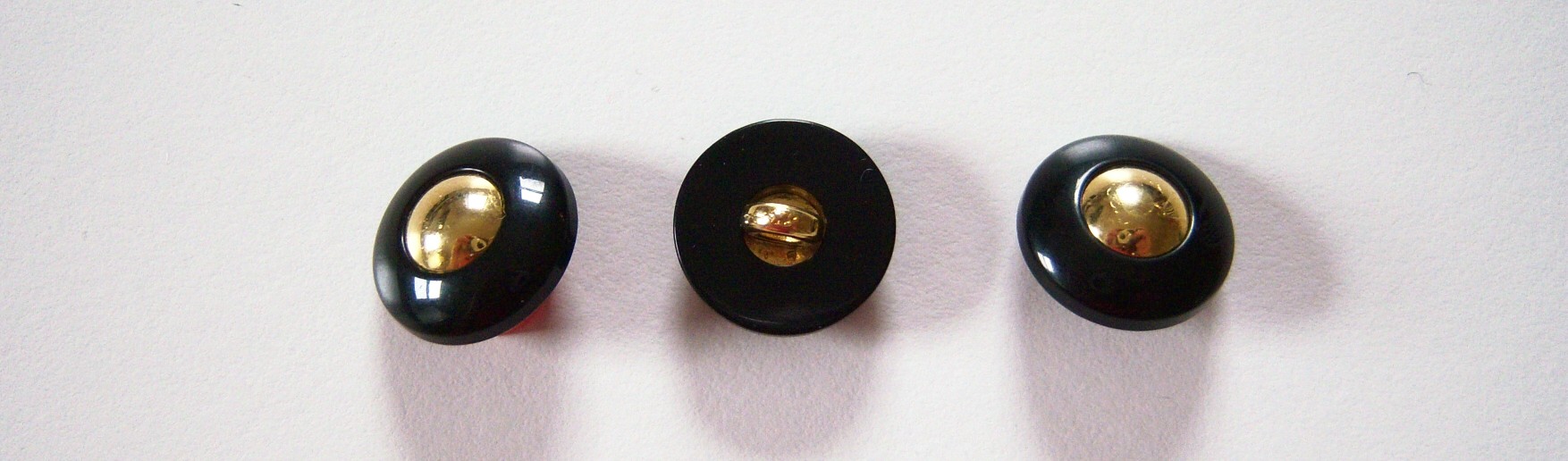 Black/Gold Center 5/8" Button