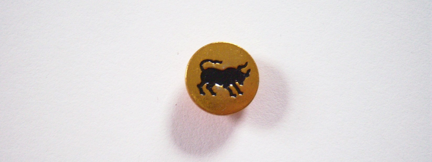 Gold/Black Steer 5/8" Button