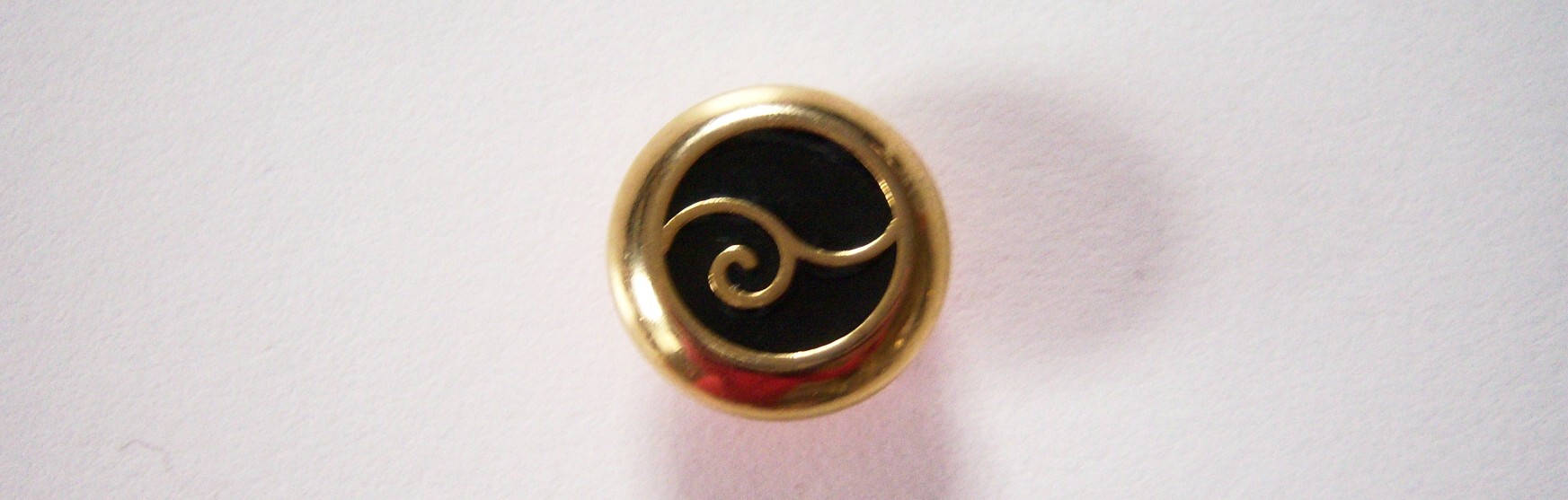 Black/Gold 3/4" Button