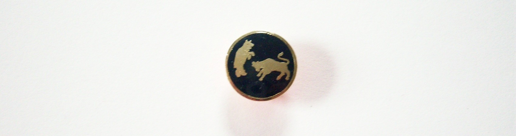 Black/Gold 5/8" Button