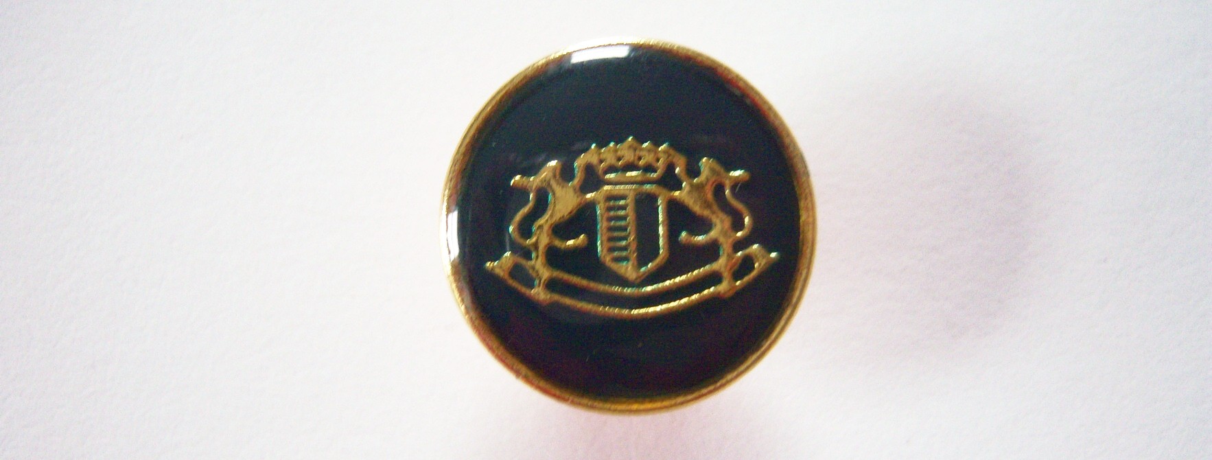 Black/Gold Crest 3/4" Button