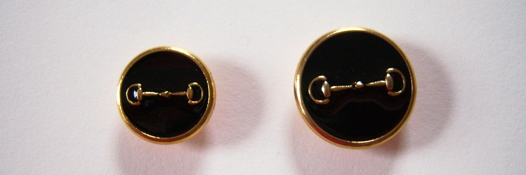 Black/Gold 5/8", 7/8" Two Buttons