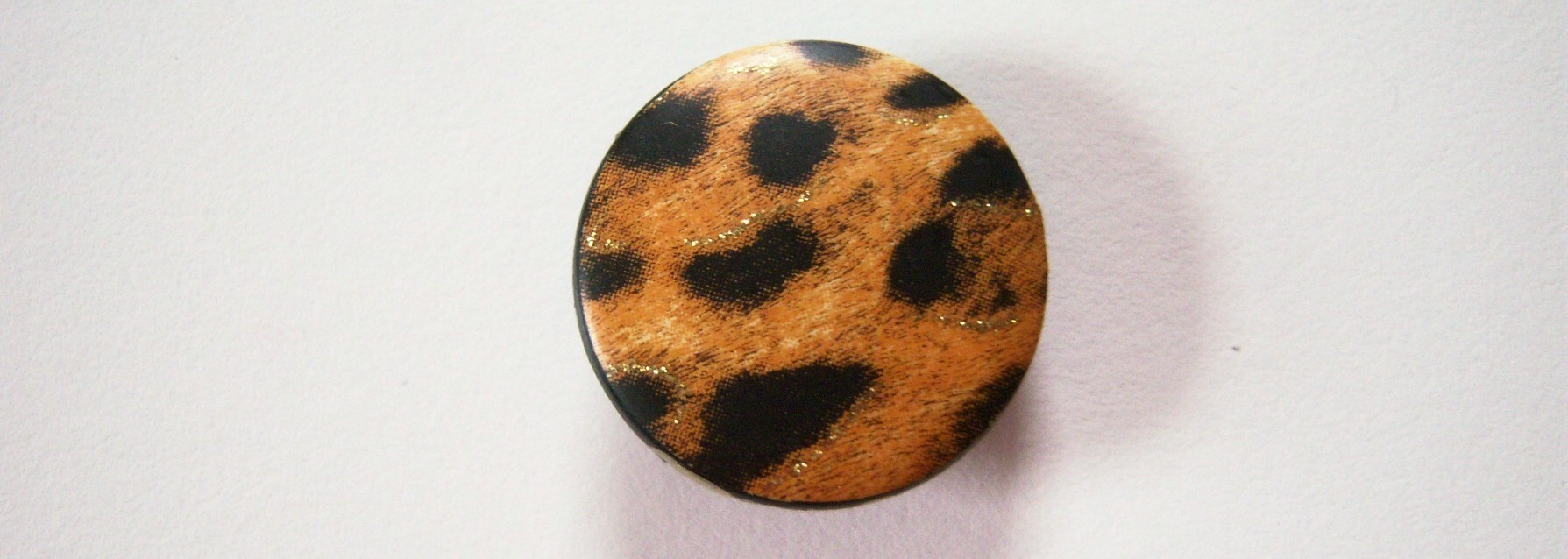 Gold/Black Spots 1" Plastic Button