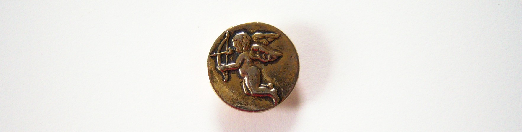 Gold Metal 7/8" Cupid Motif Button