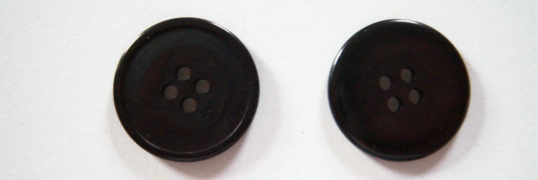 Shiny Black 7/8" Four Hole Button