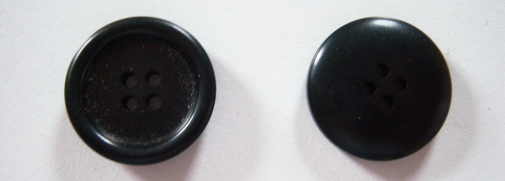 Matte Black Thick 7/8" Four Hole Button