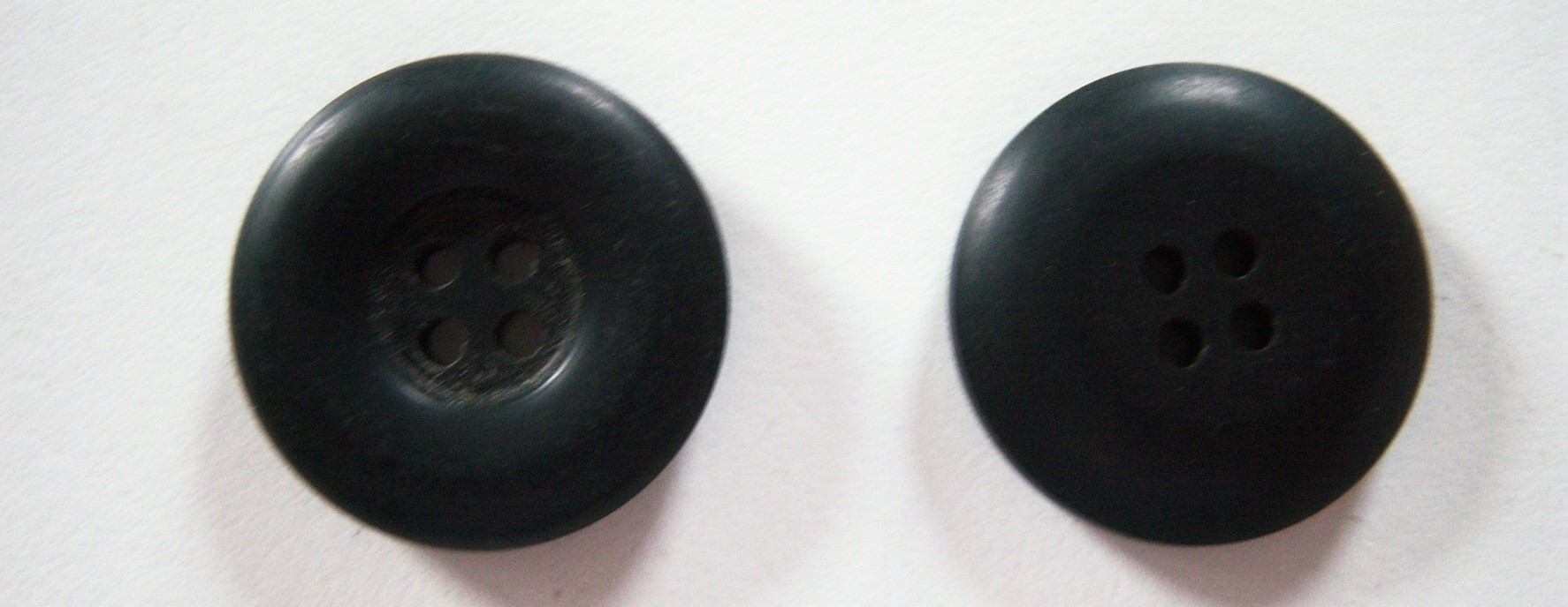 Matte Black Thick 7/8" Four Hole Button