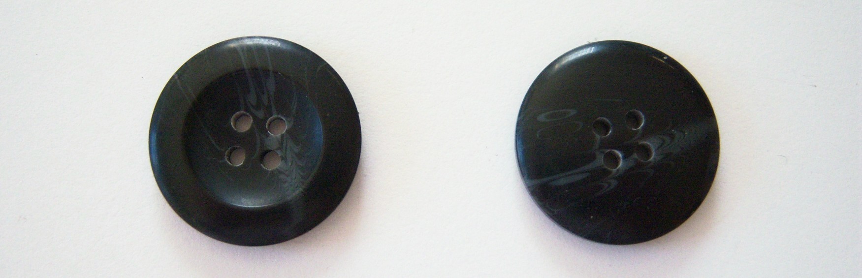 Black/Grey Marbled 1" Poly Button