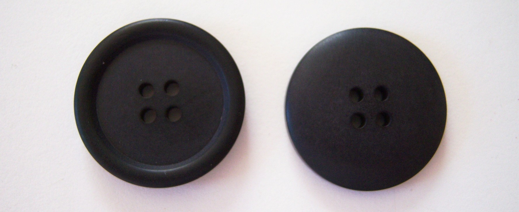 Matte Black 1 1/8" Poly Button