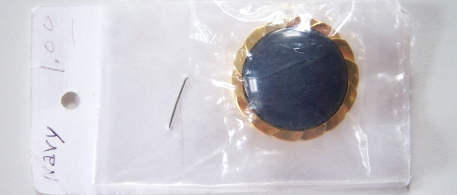 Navy/Gold 1 1/8" Button