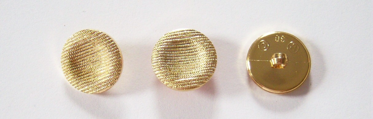 Gold Ridged Plastic 3/4" Button