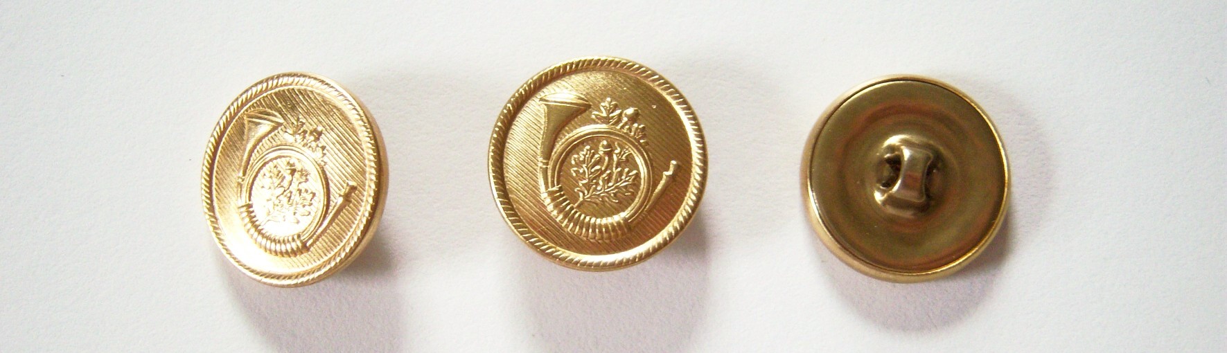 Gold Metal Horn 3/4" Button