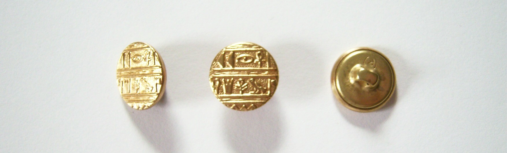 Gold Hieroglyph 5/8" Metal Button