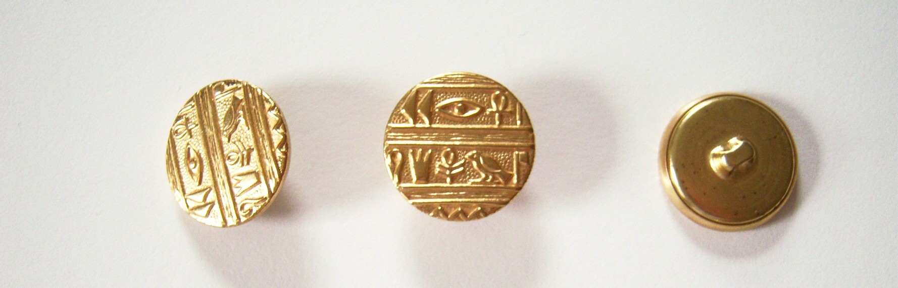 Gold Hieroglyph 7/8" Metal Button