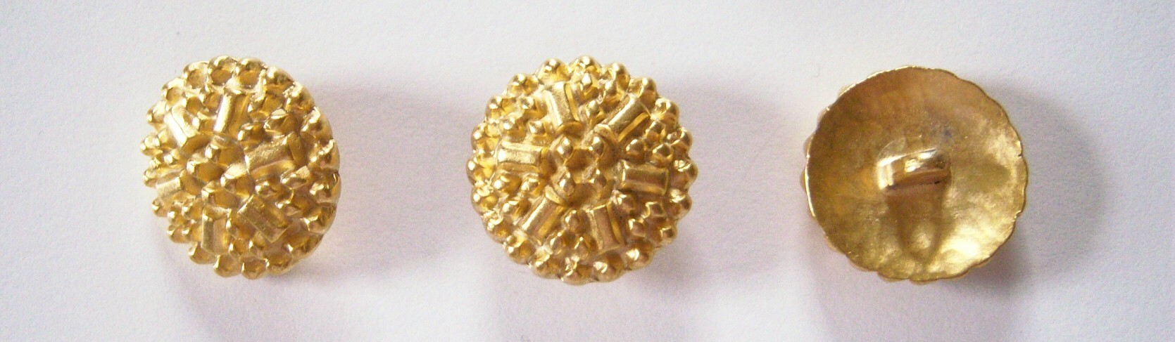 Matte Gold Sparkle 7/8" Metal Button